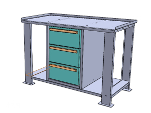 紧凑型钢制工作台