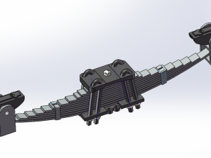 弓子板悬架三维