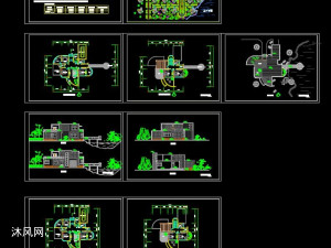 两层临水别墅建筑方案图(225平方)