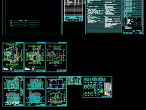 两层欧式别墅建筑施工图(207平方)