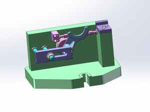 倒档变速叉铣叉脚两端面三维夹具设计