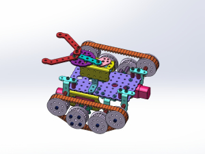 可以动的履带物流车（含动画仿真）