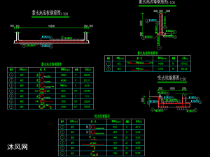 圆形灌溉用蓄水池及闸阀井大样详图