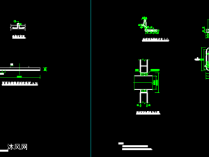 给水管道工程管井镇墩以及过桥大样详图