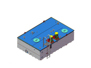 带双泵组的大型集成式流体存储处理槽