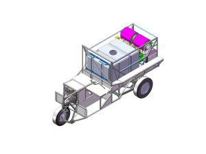 双燃料罐式越野试验车底盘总成