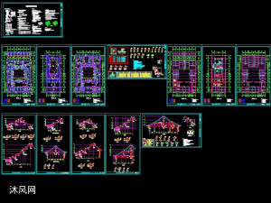一层四合院住宅结构施工图71x44m