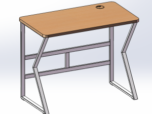 简约现代风格办公桌模型