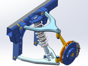 双横臂式独立悬架制动总成