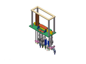 多轴气动式工件压装工装台