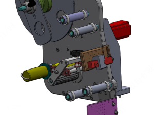 竖直剥标机构总装