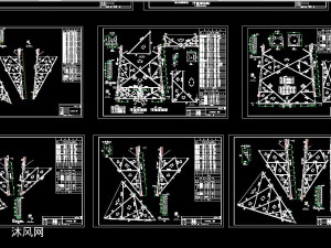梯形的四面承重撑座