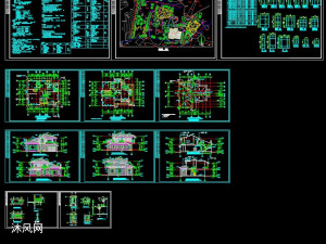 两层欧式别墅(308平方)建筑施工图