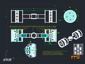 行星减速器后桥二维cad