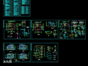 两层简欧式别墅建筑施工图(14X12m)
