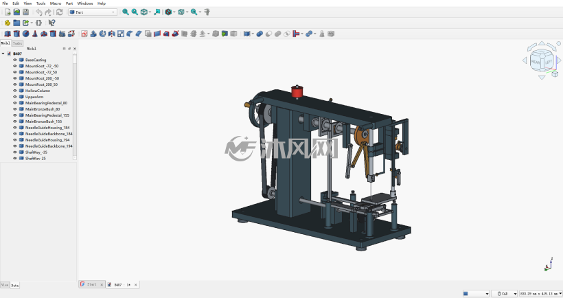 FreeCAD�ڲ������������ֿǵ�ͼֽԤ��ͼ