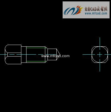 繪製方頭緊定螺釘圖紙