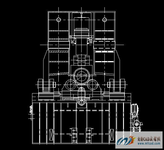 大型卷板机cad装配图