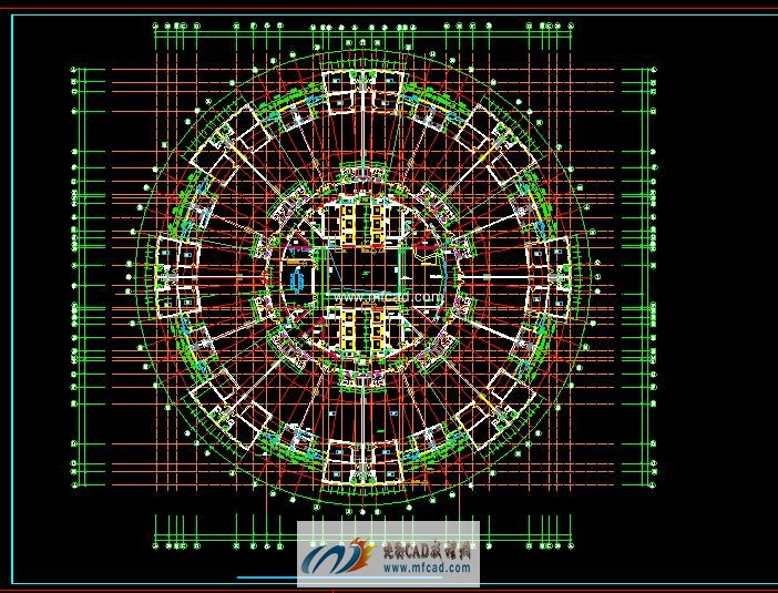 圆形建筑施工图