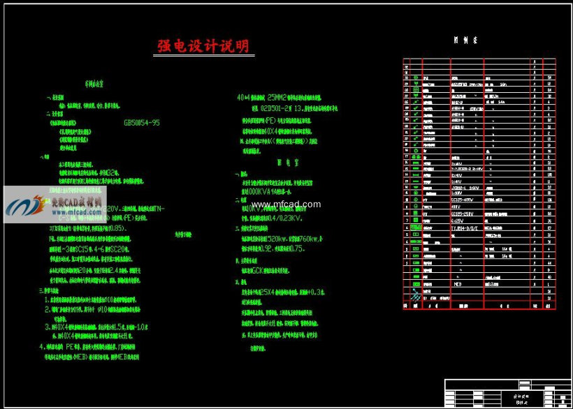 大型廠房全套電氣施工圖