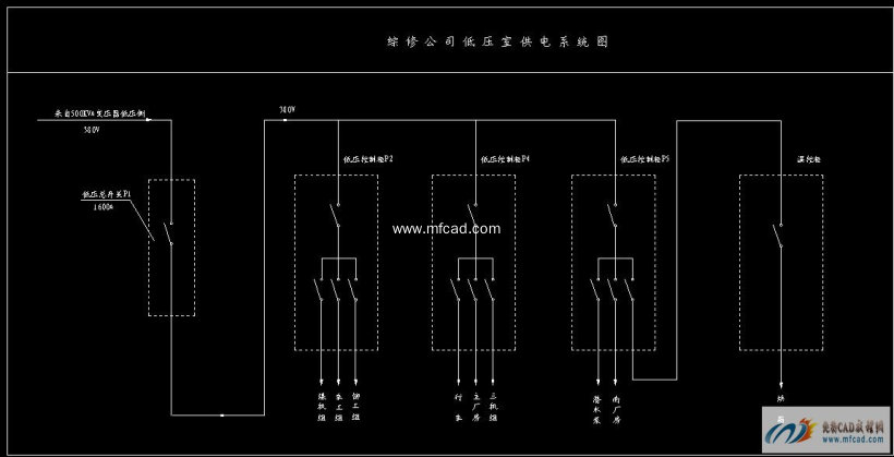 某矿电器修理公司供电系统图