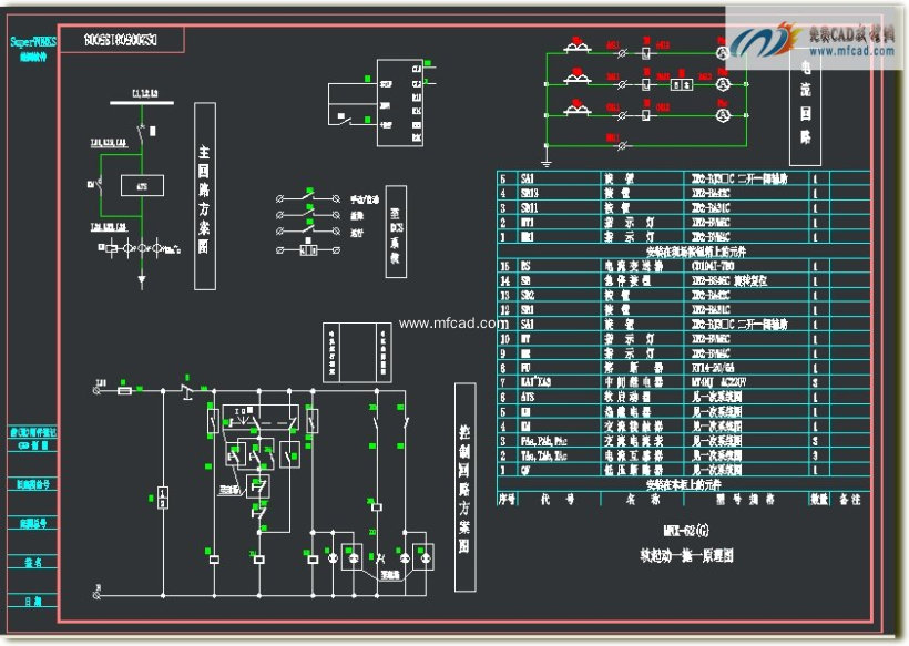 autocad 出线柜原理图