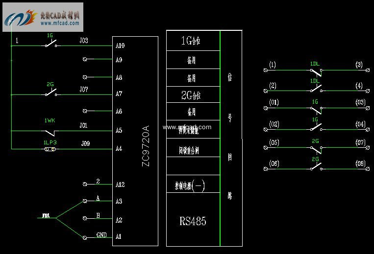 进线柜控制信号回路图 - autocad商业建筑电气cad - 沐风图纸
