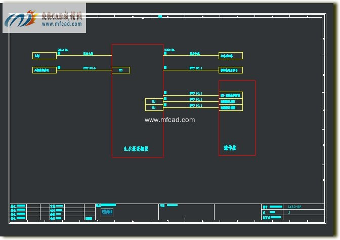 autocad水泵变频电原理图_电缆走向图