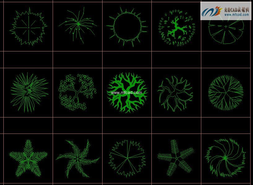 cad樹平面圖塊