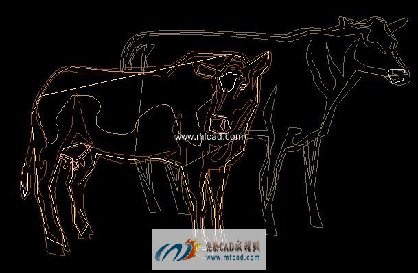 动物素材图块 - autocad其他素材图纸 - 沐风图纸