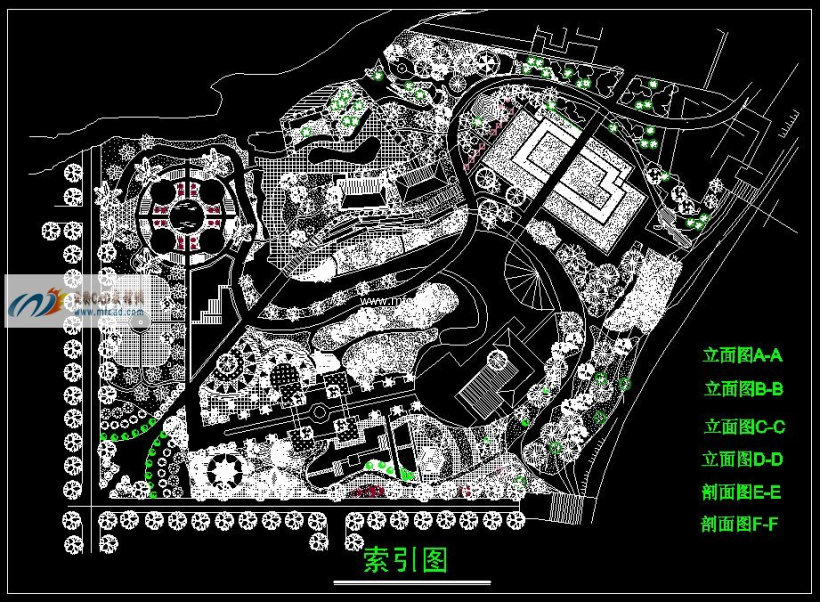 園林綠化平面佈置圖-園林綠化及施工圖紙-沐風網