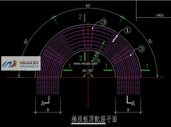旋转楼梯大样设计cad图