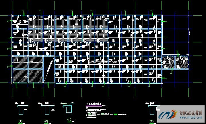 二层现浇板配筋图