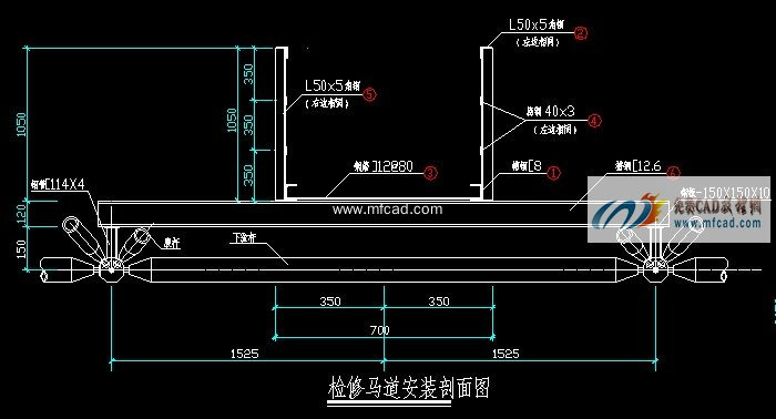 吊顶检修马道施工图图片