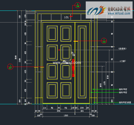 入户门正立面图