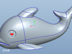 凶猛的鲨鱼三维模型