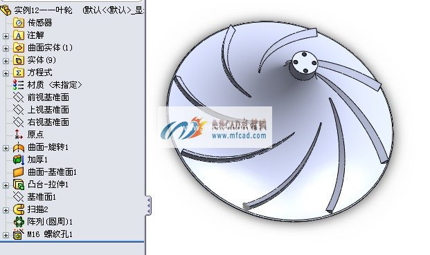 solidworks叶轮模型