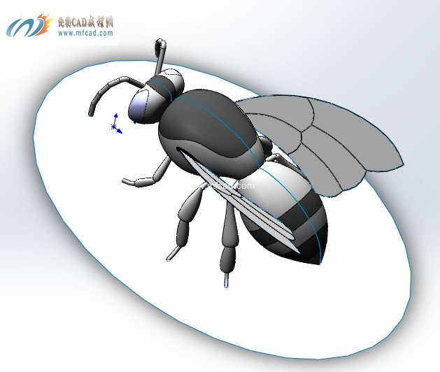 solidworks蜜蜂模型-人体/动物模型图纸-沐风网