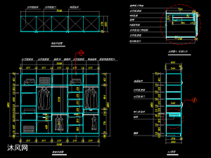 衣櫃生產加工cad圖紙