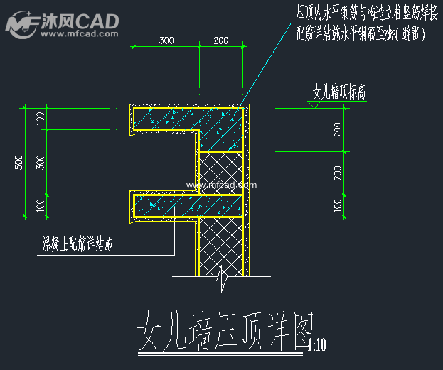 女儿墙压顶规范图集图片
