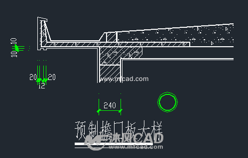 autocad预制檐口板大样
