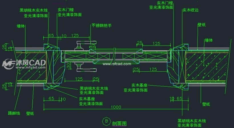 门剖面图如下图所示:1.