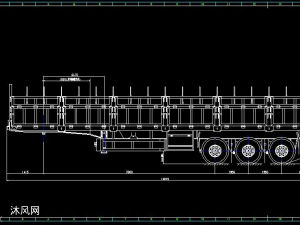 仓栅式半挂车外形尺寸图