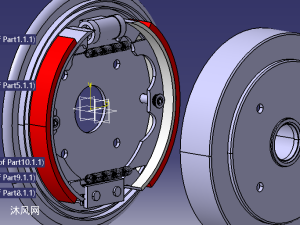 领从蹄式制动器装配图纸
