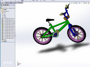 自行車建模和仿真【腳踏車】【單車】【solidworks 仿真】