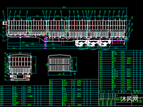 鹅颈13米 六开内插 仓栏一体半挂车图纸合集的封面图