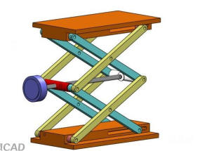 一个简易的手摇升降台机构模型图纸合集的封面图