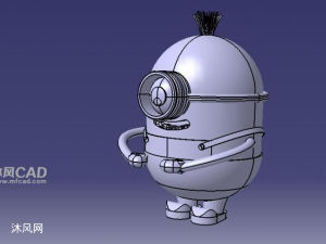可爱小黄人 - solidworks玩具公仔类模型下载 - 沐风图纸